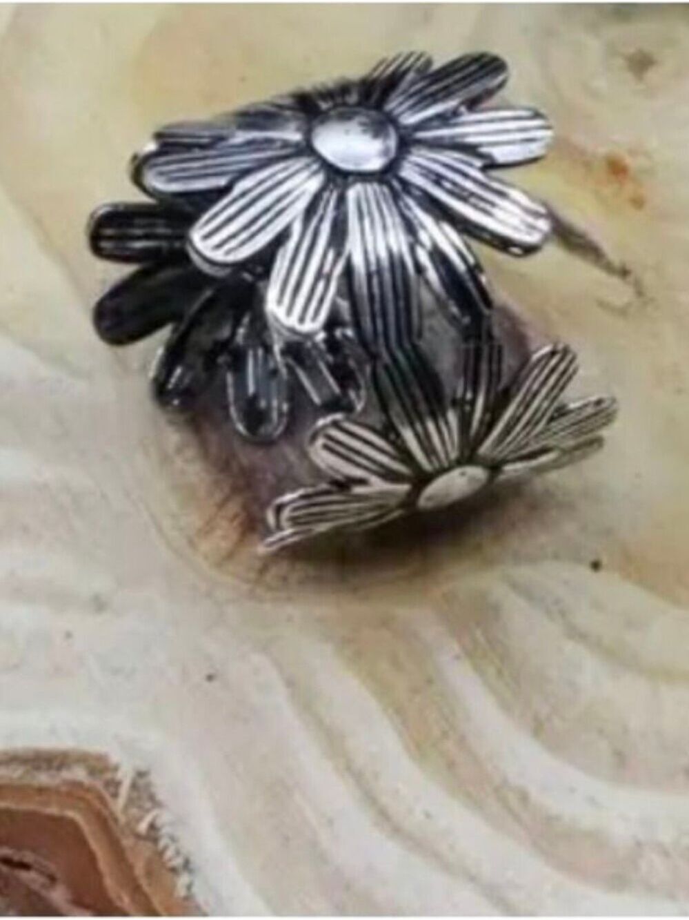 FLOWER Daisy ADJUSTABLE RING ZINC ALLOY